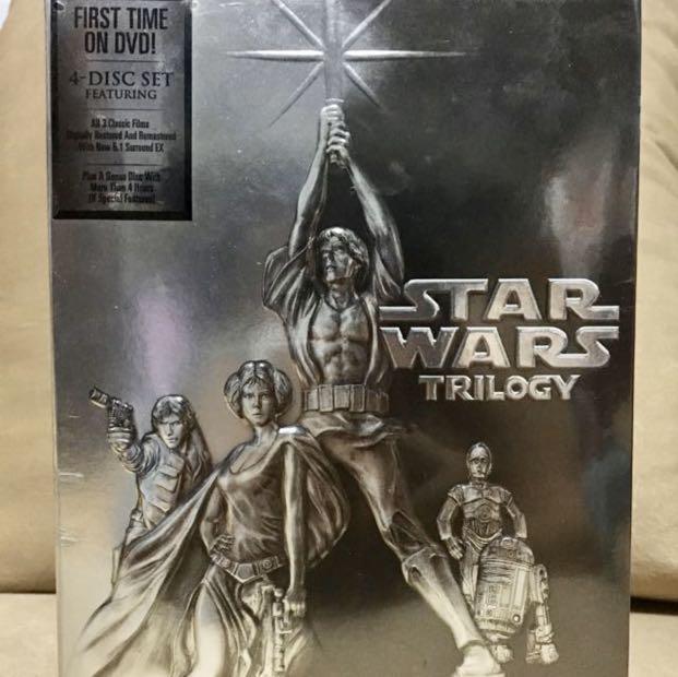 Star Wars Trilogy 4-disc DVD set (Category: CDs & DVDs) located in Las Pinas. Submitted by wat3rm3lynn (Listing ID 257794561, Image 1). Description: Star Wars Trilogy DVD set (sealed) Episode 4,5,6.
