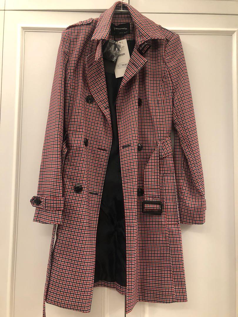 Stradivarius check coat on sale