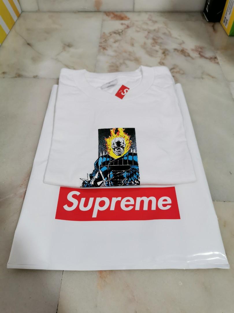 Supreme Ghost Rider Tee Men s Fashion Tops Sets Tshirts Polo Shirts on Carousell