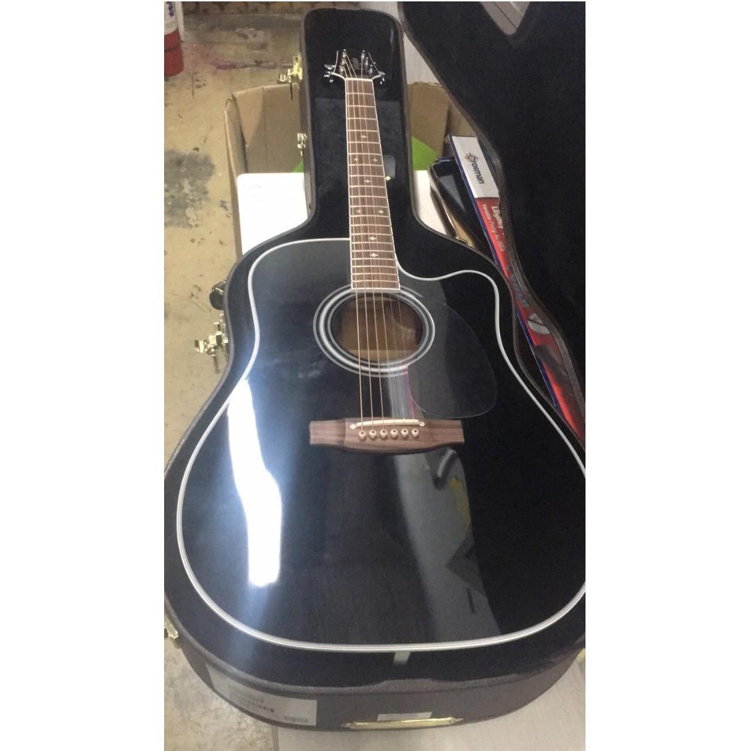 Takamine Ef341sc Pro Series Dreadnought Acoustic Electric Guitar Black With Case Music Media Music Instruments On Carousell