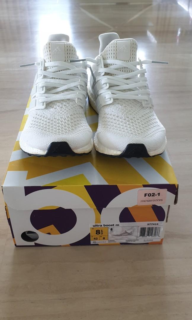 Ultraboost 1 0 Triple White Men S Fashion Footwear Sneakers On Carousell