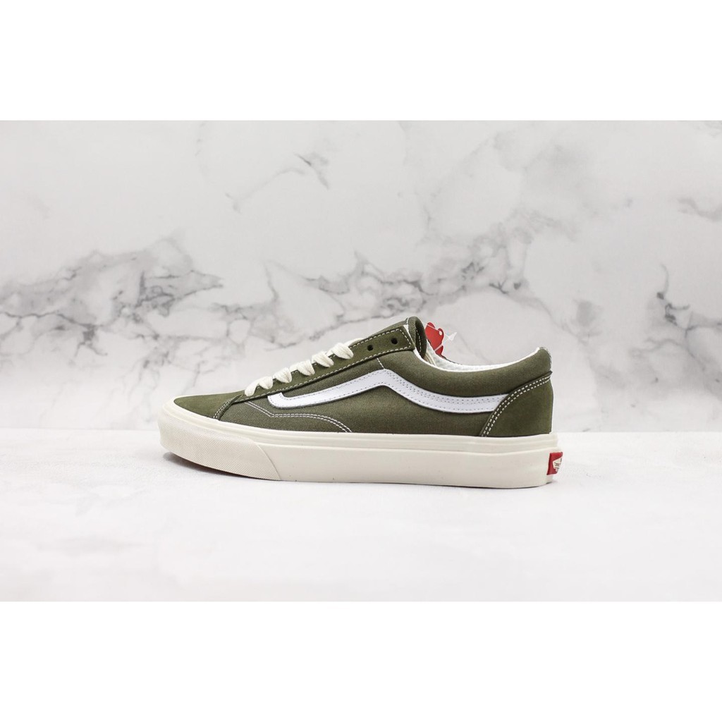 vans army green shoes