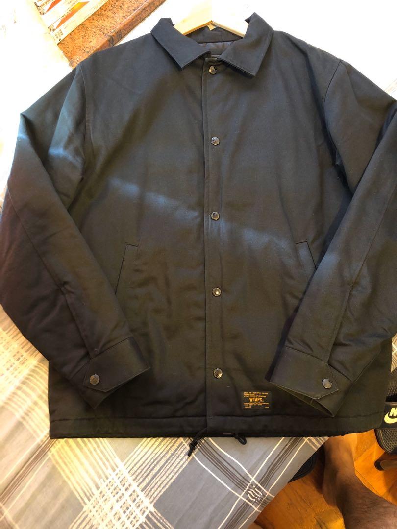 Wtaps coach jacket black colour 厚料挺身, 男裝, 外套及戶外衣服