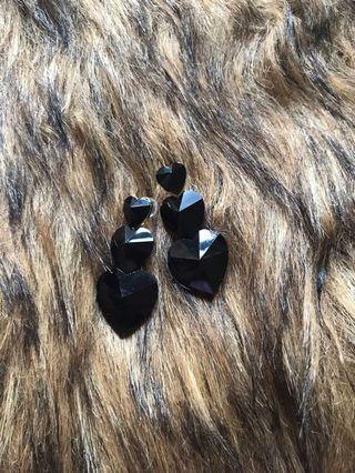 Anting korea premium black hitam
