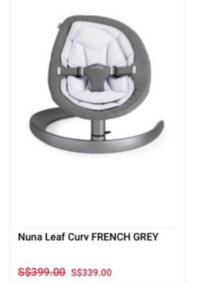 nuna leaf curv french grey