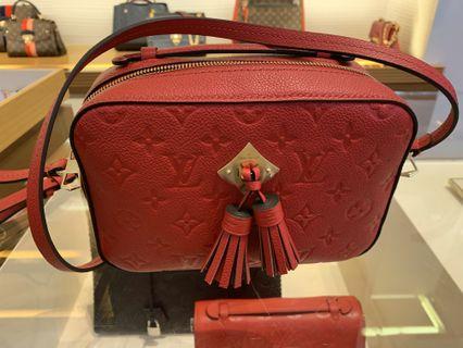 Louis Vuitton Saintonge Camera bag Monogram Red / Ghw, Luxury, Bags &  Wallets on Carousell