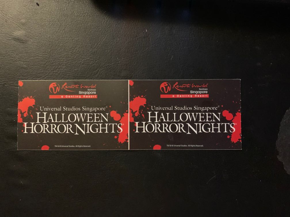 2X Halloween Horror Nights Tickets OffPeak, Tickets & Vouchers