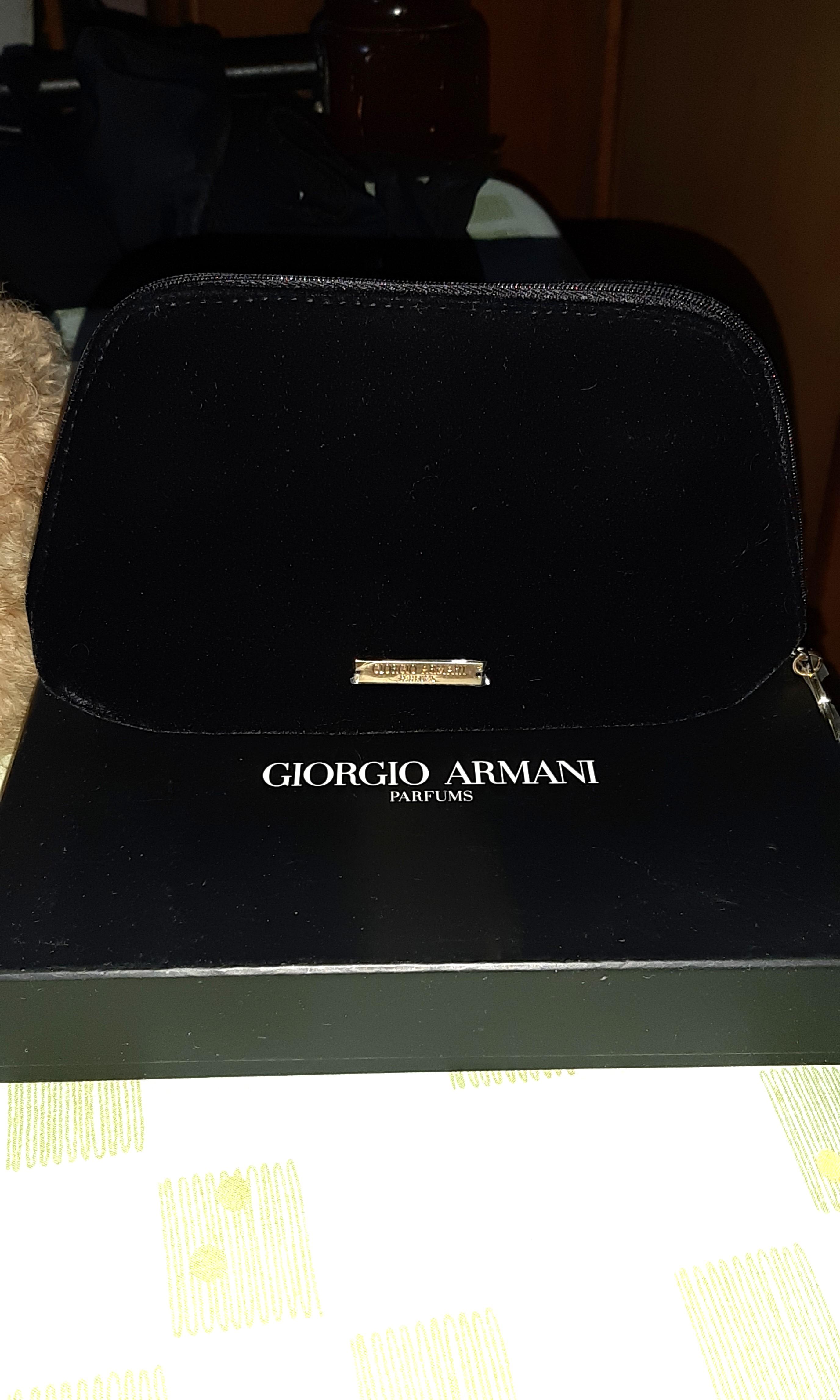 giorgio armani velvet clutch bag