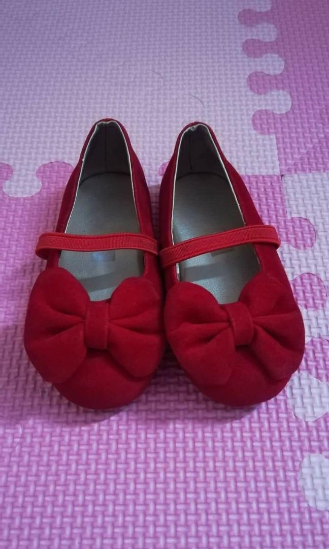 maroon baby girl shoes