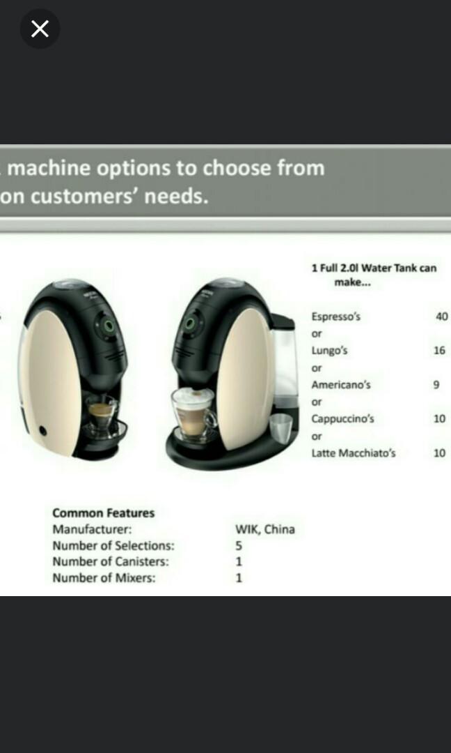 Nescafe Alegria A510 2.0L Barista Coffee Maker Machine, TV & Home