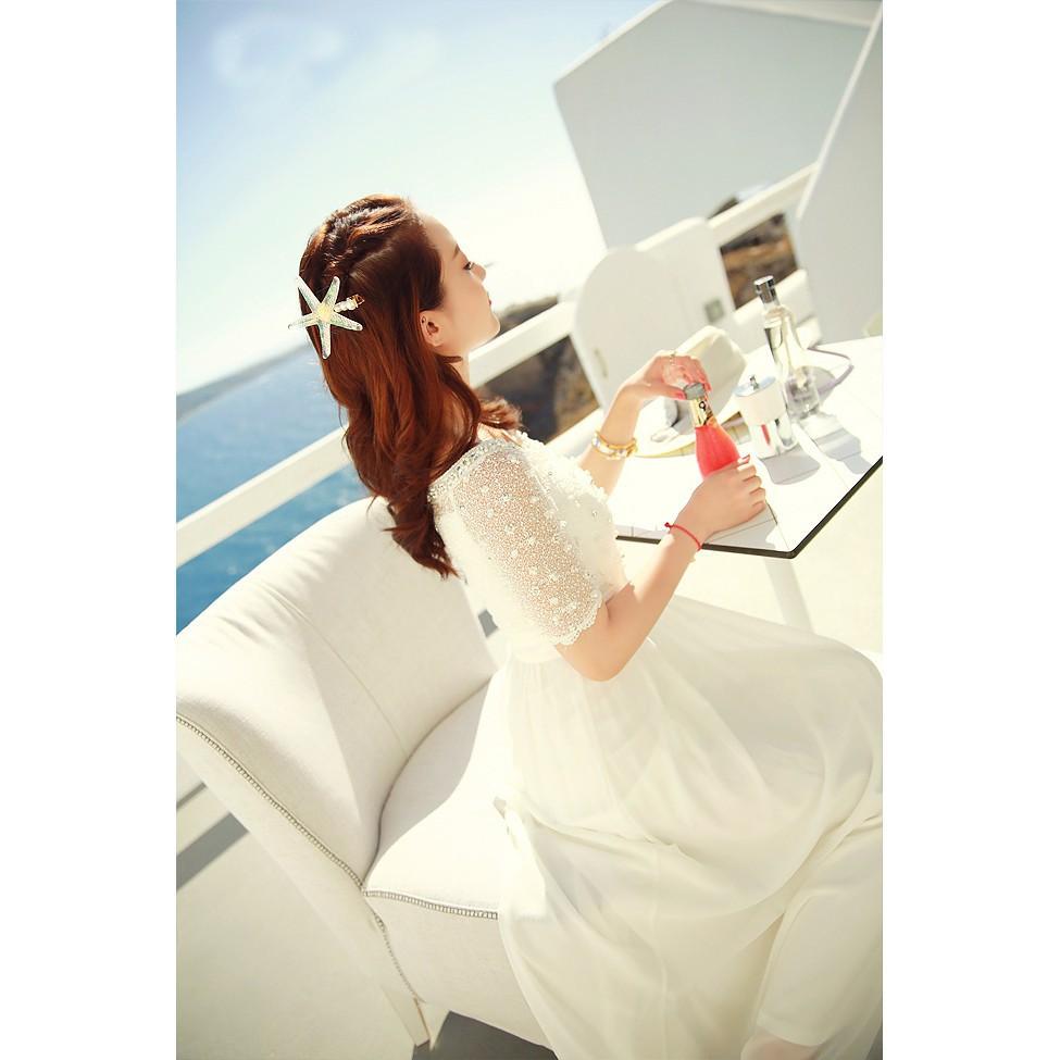 Cheap Wedding Beach White Dresses Women Chiffon Maxi Prom Gown