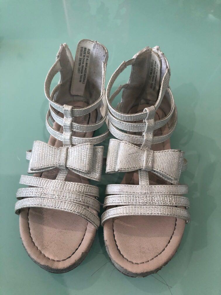 silver sandals size 12