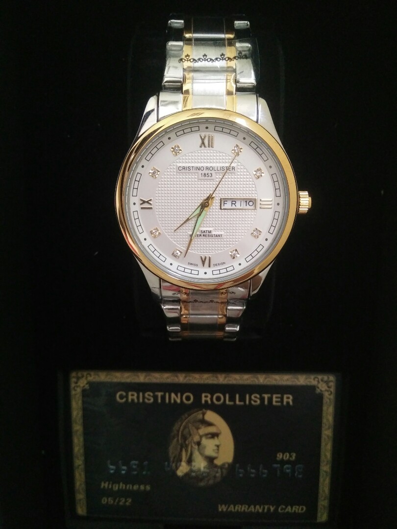 Cristino Rollister 1853 original, Fesyen Pria, Jam Tangan