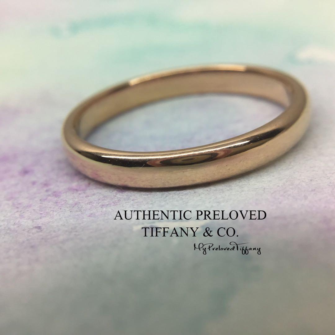 Excellent Authentic Tiffany & Co. Notes Ring Logo Rose Gold 750 #8.75 ...
