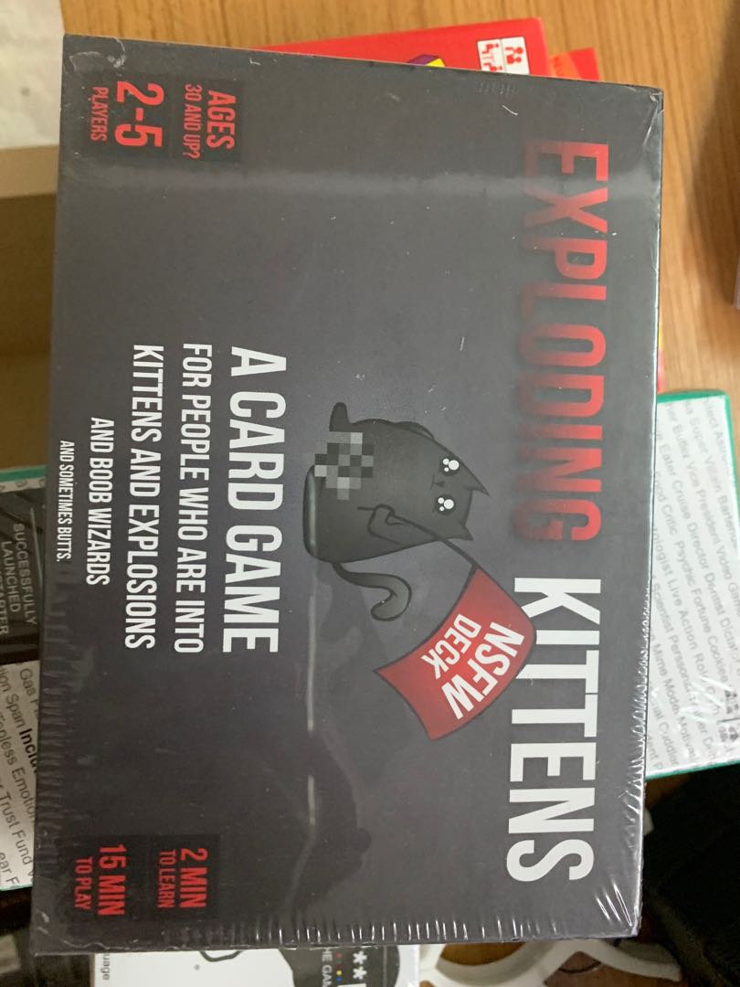 Exploding Kittens Nsfw Edition Explicit Content Toys Games Board Games Cards On Carousell