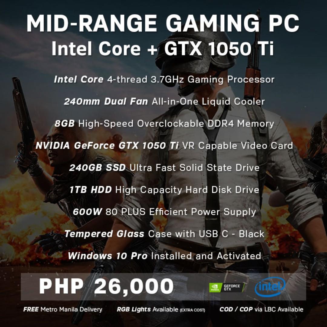 Gaming Pc For Pubg Apex Legends Dota 2 Lol Fortnite Mid Range Gaming Pc Intel