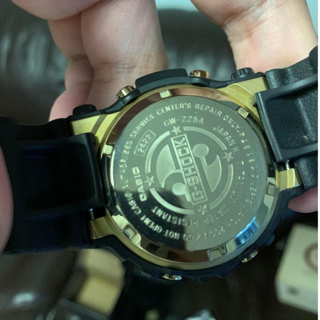 G-SHOCK FROGMAN GW-225A-1JF 25週年紀念黑金蛙人, 名牌, 手錶- Carousell