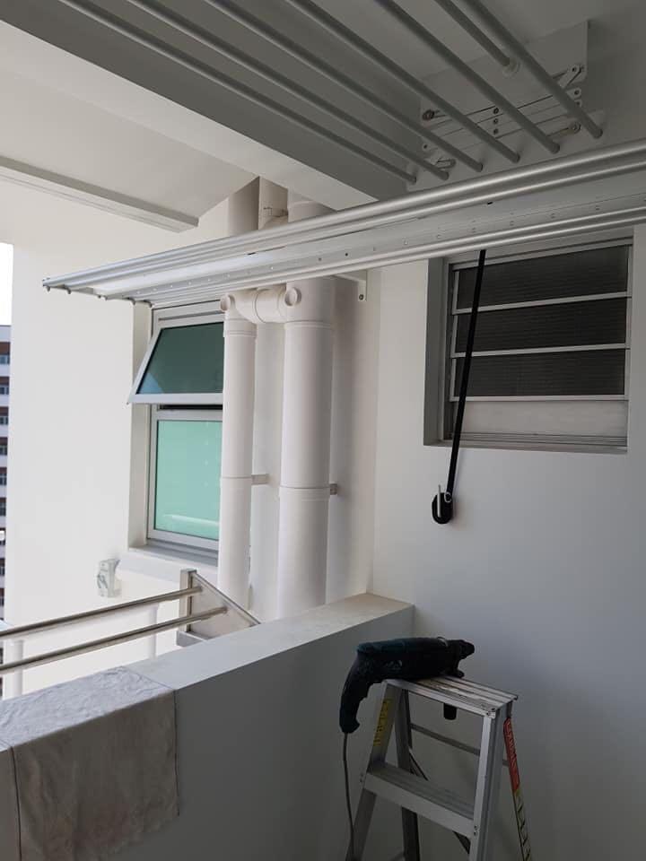 Indoor and outdoor sliding cloths laundry system for BTO Hdb Made in Singapore