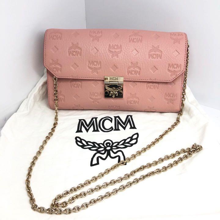 Mcm sling bag pink sale