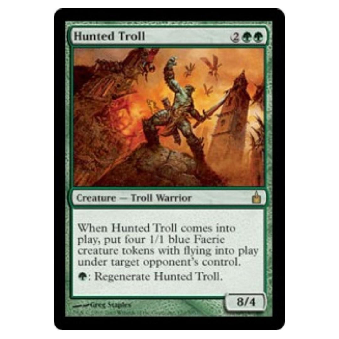 mtg hunted cards Troll (Ravnica City of Guilds), Toys & Collectibles, Trading Cards, Raw Singles on Carousell target creature gets +6/+6 and gains trample Magic The Gathering - Duskmourn