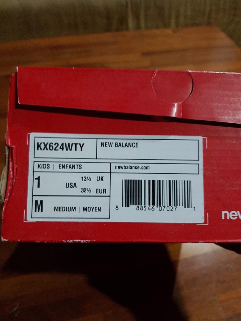New Balance White Sneakers Size 1 suitable as school shoes