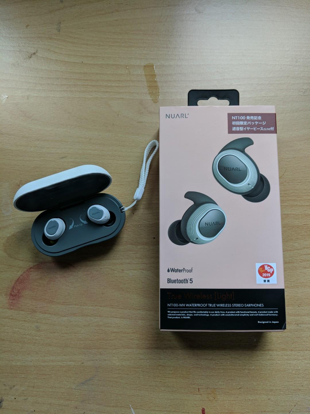 Nuarl NT100 waterproof true wireless earbuds Audio Earphones on