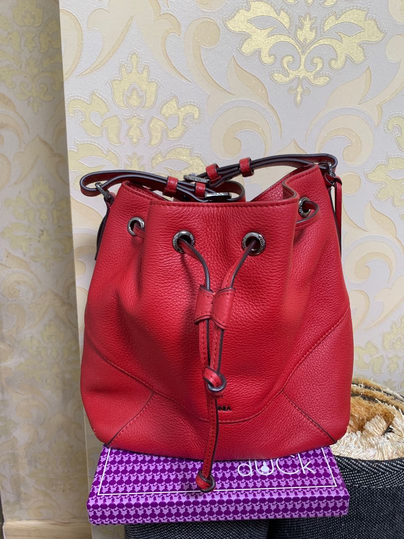 Red Bucket Bag, Women's Fashion, Bags & Wallets, Tote Bags on Carousell