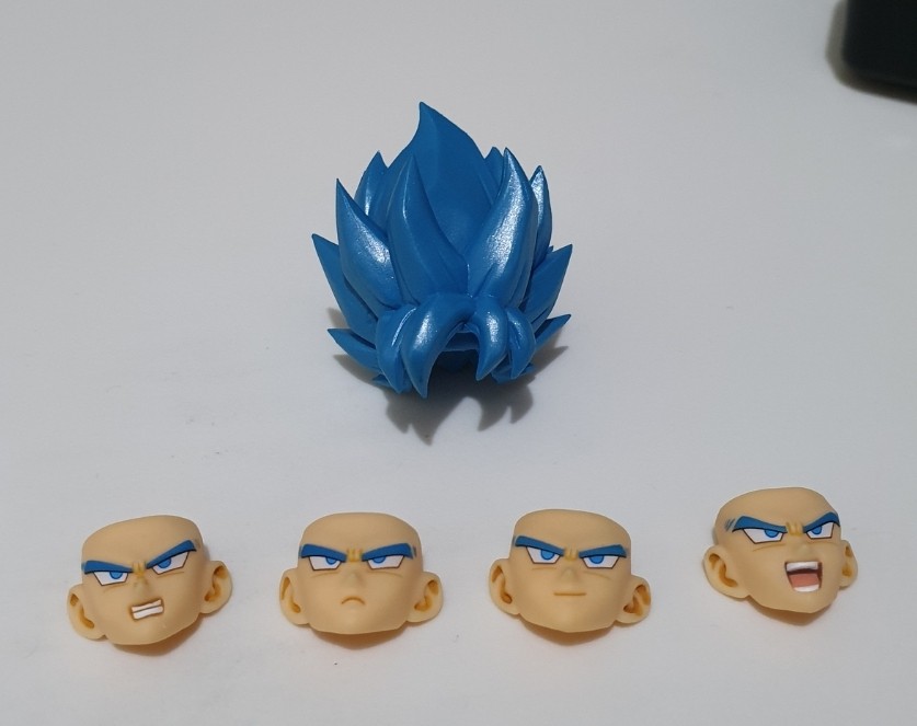 Shf Dragon ball Super Saiyan Blue Goku Head, Hobbies & Toys, Toys ...