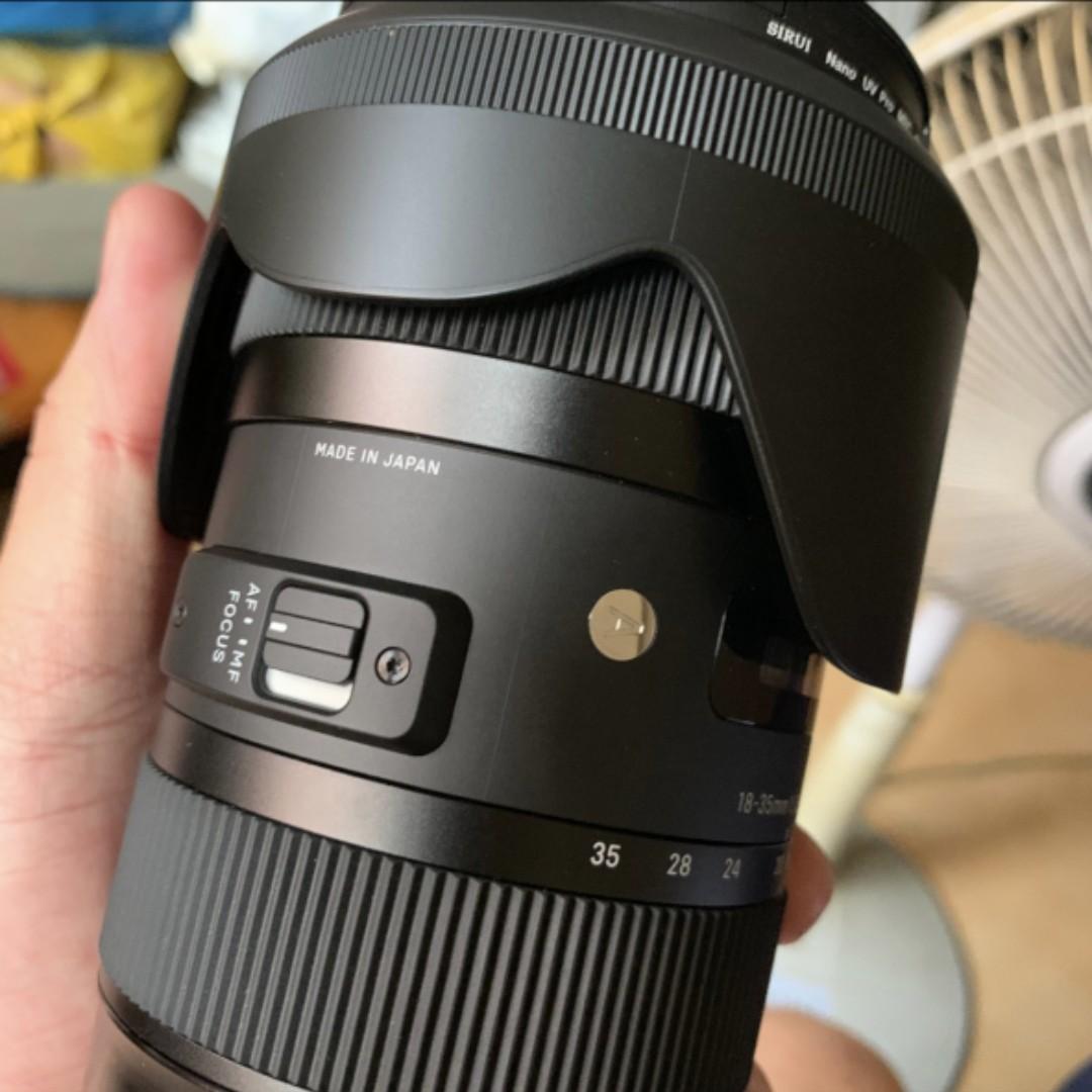 Sigma 18 35mm F 1 8 Dc Hsm Art Canon Photography Lenses On Carousell