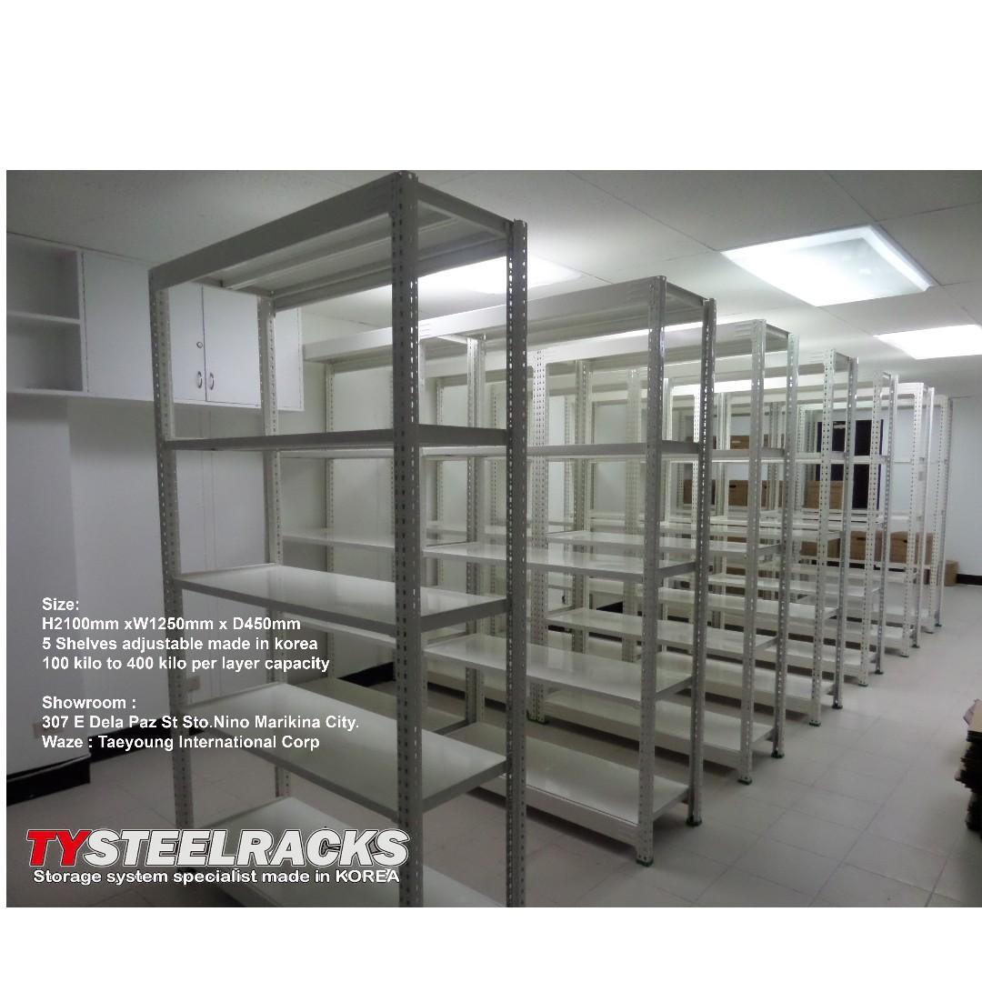 Steel rack boltless type storage racking system made in korea ...