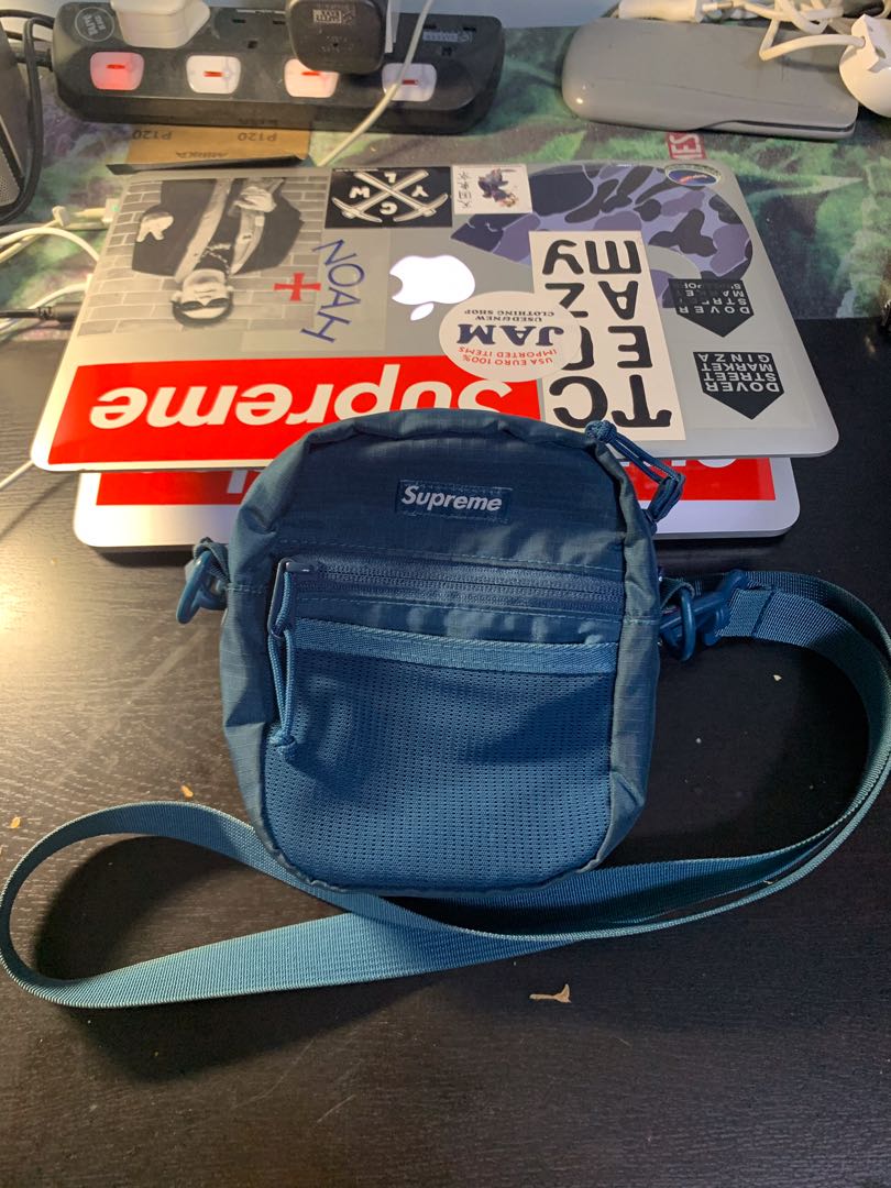 supreme teal shoulder bag