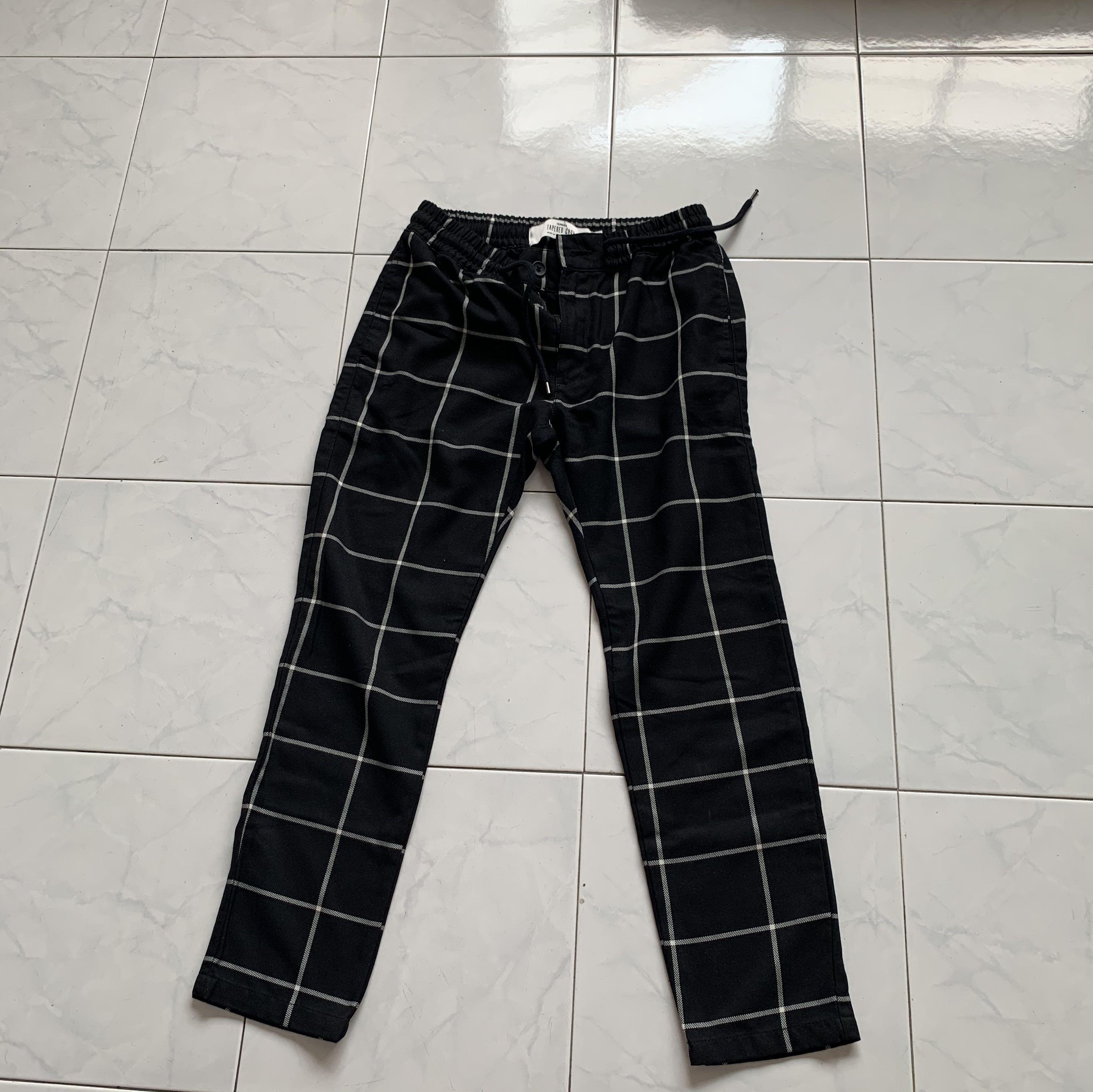 Topman Checkered Pants Men s Fashion Bottoms Trousers on Carousell