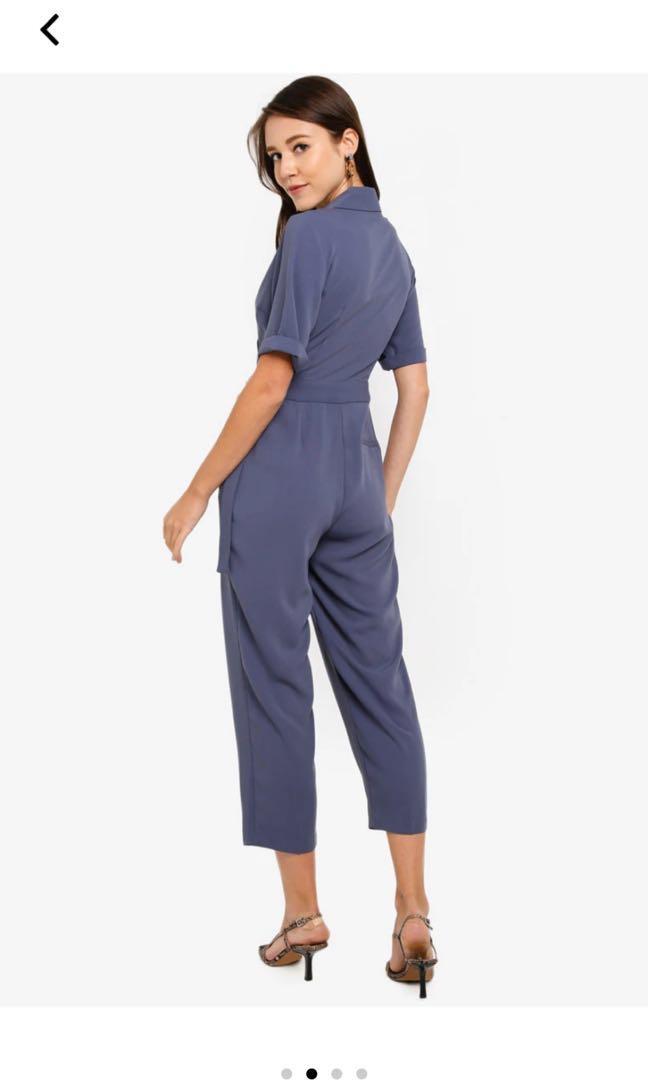 Topshop blue jumpsuit sales