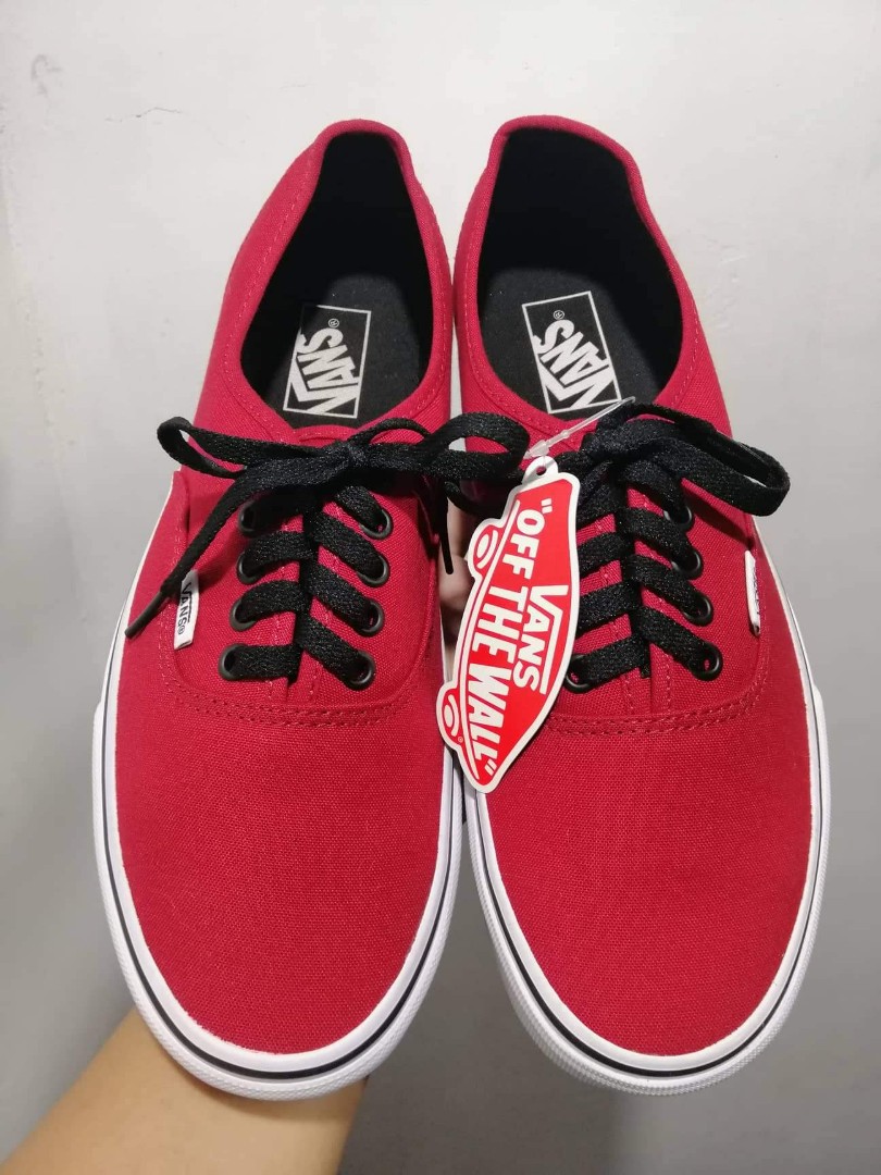all red shoes vans