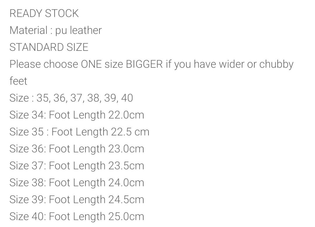 foot size 36 in cm