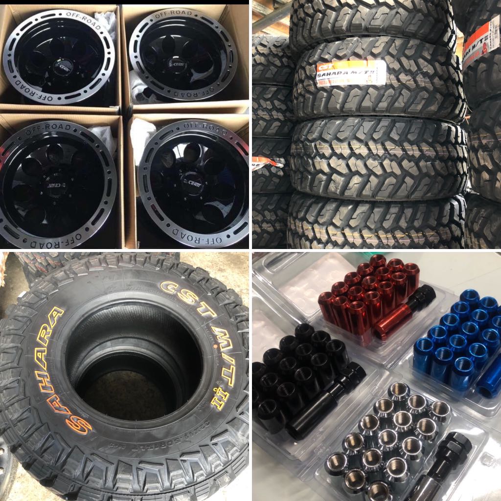 15x10 Dcenti Offroad Magwheels 6Holes pcd 139 with  r15 CST Sahara  MT Tires Brandnew package, Car Parts & Accessories, Mags and Tires on  Carousell