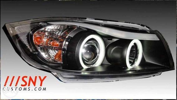 E90 projector LCi look CCFL Angel Eyes halo 6k Kelvin opt HID led BMW