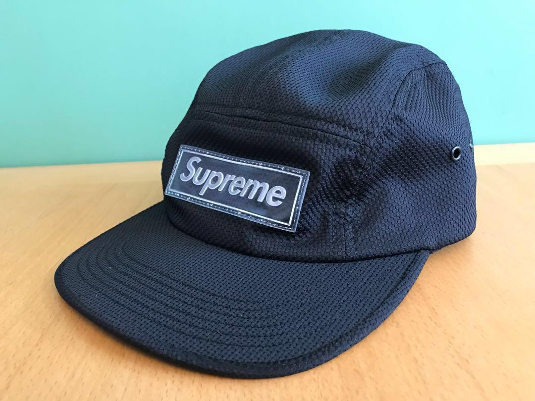 清舊貨- 減價- Supreme Nylon pique camp cap (navy colour), 名牌