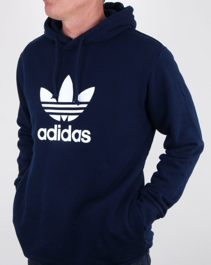 adidas trefoil sleeve hoodie
