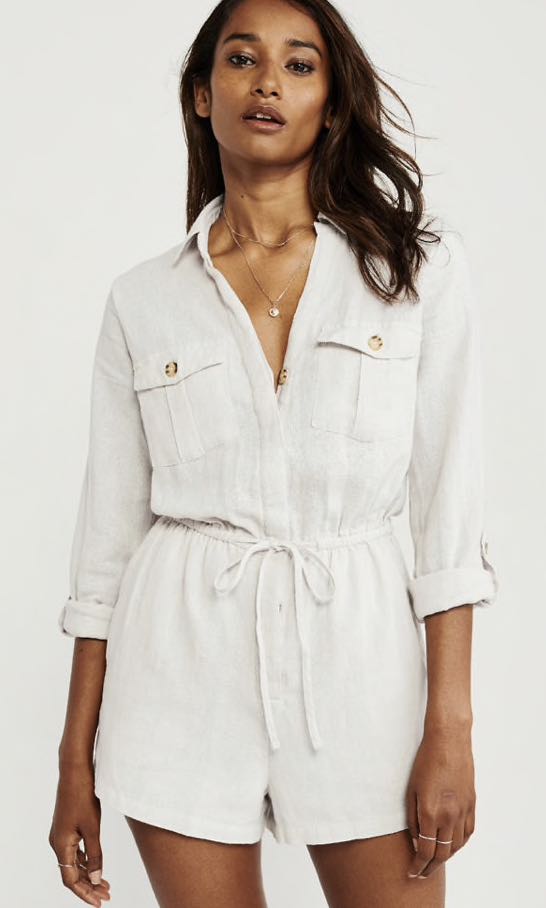 white utility romper