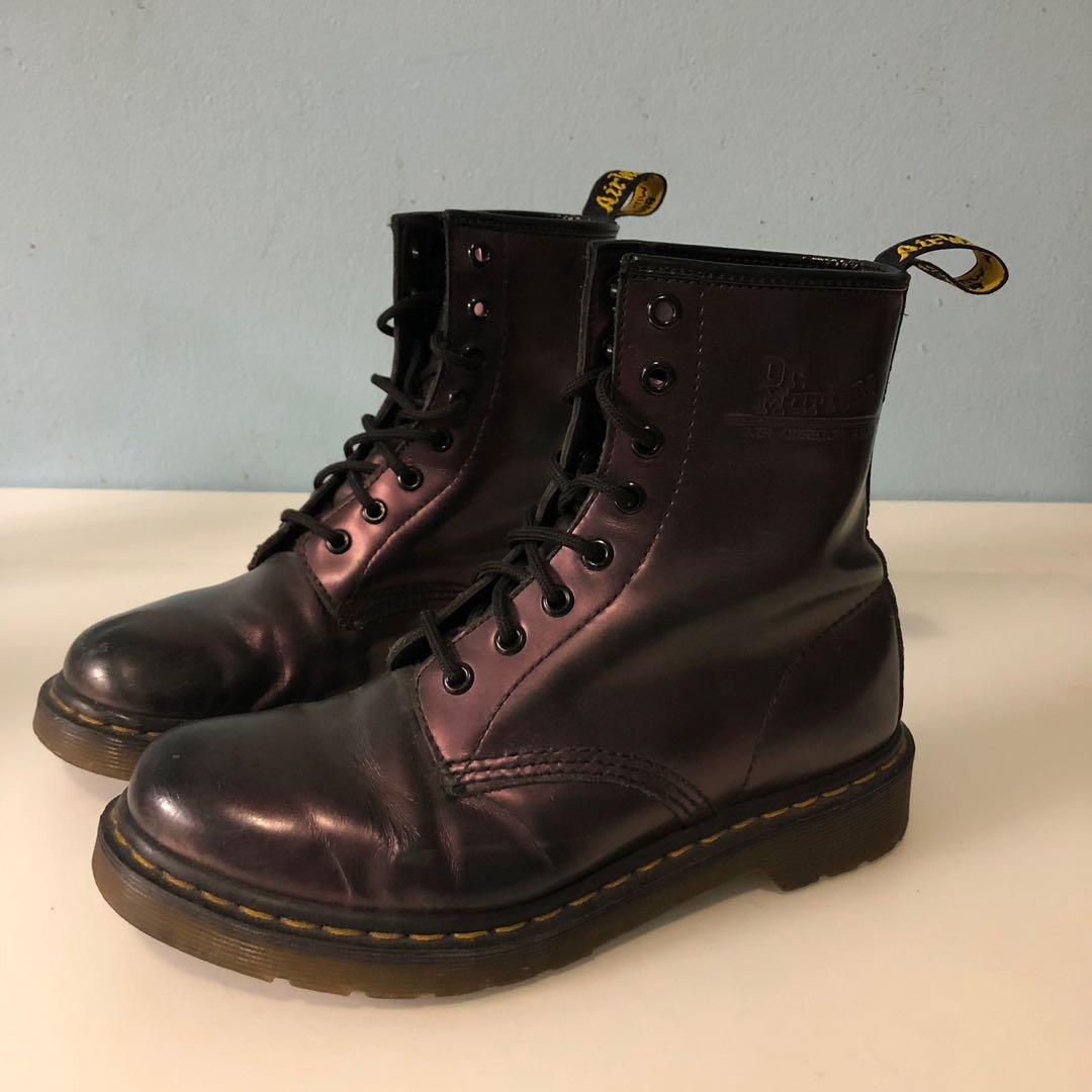 metallic purple doc martens