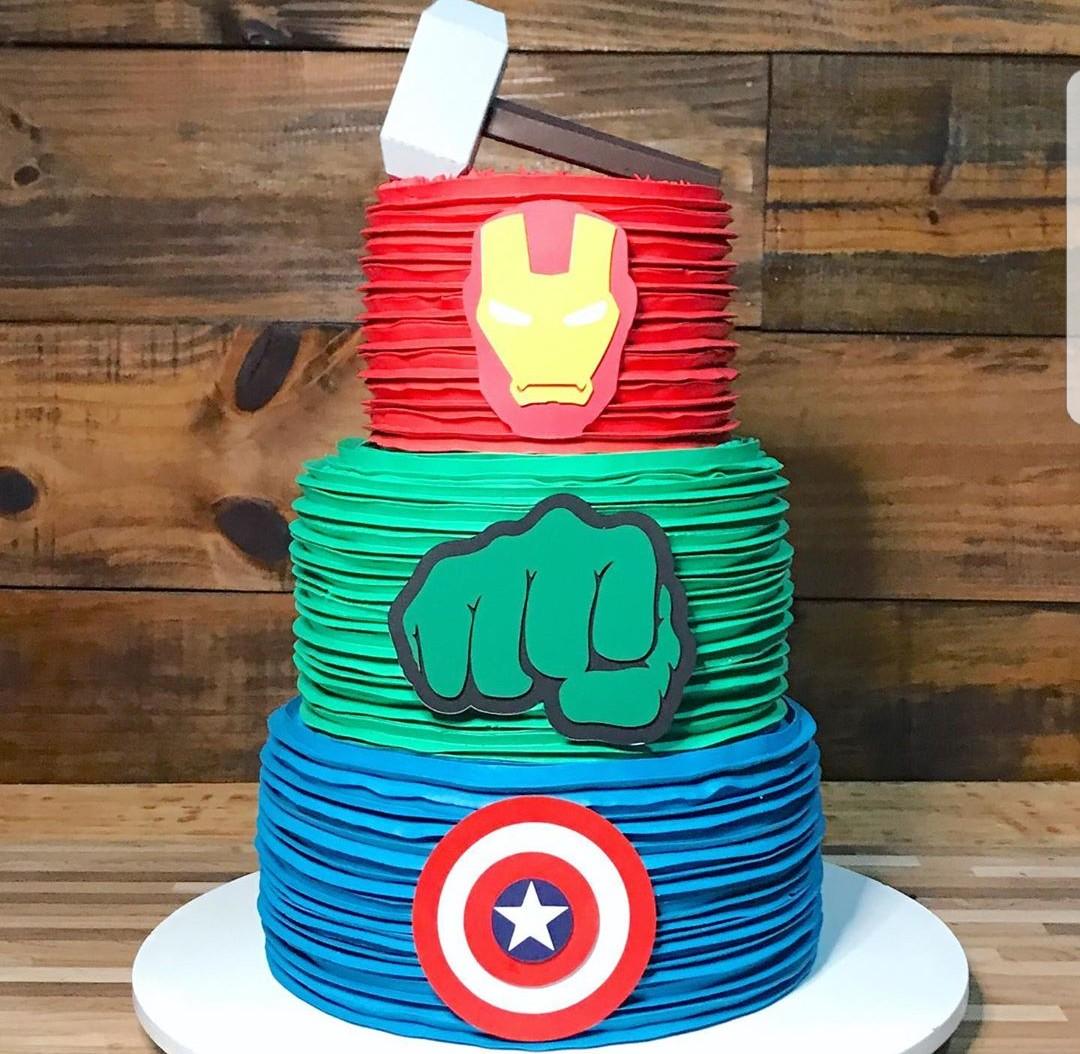 Avengers Cake Food Drinks Baked Goods On Carousell