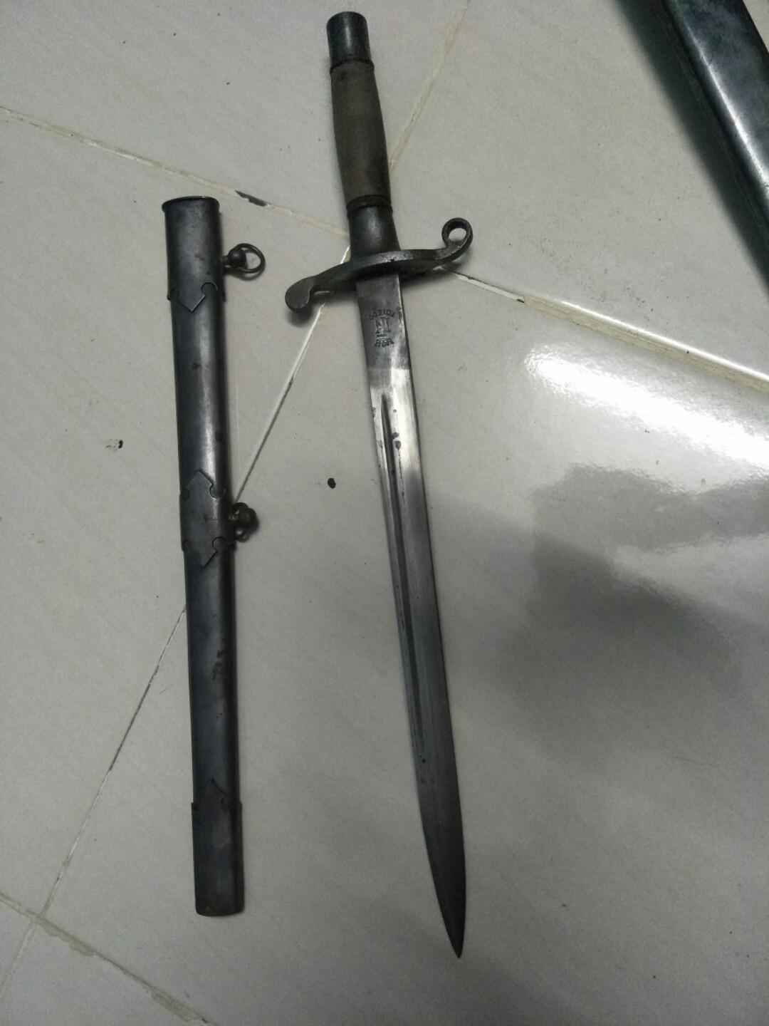 Bayonet/pisau bennet spain, Antiques, Vintage Collectibles on