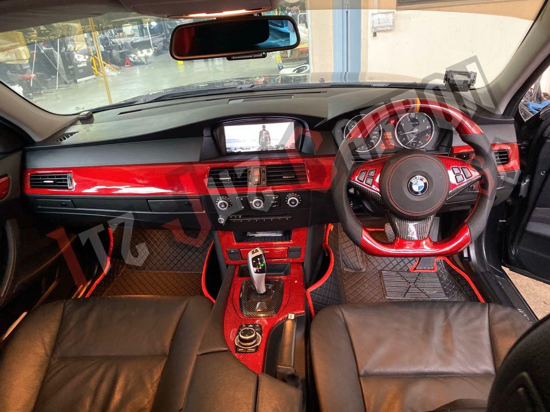 Bmw E60 Red Carbon Full Interior Panel Car Accessories Accessories On Carousell