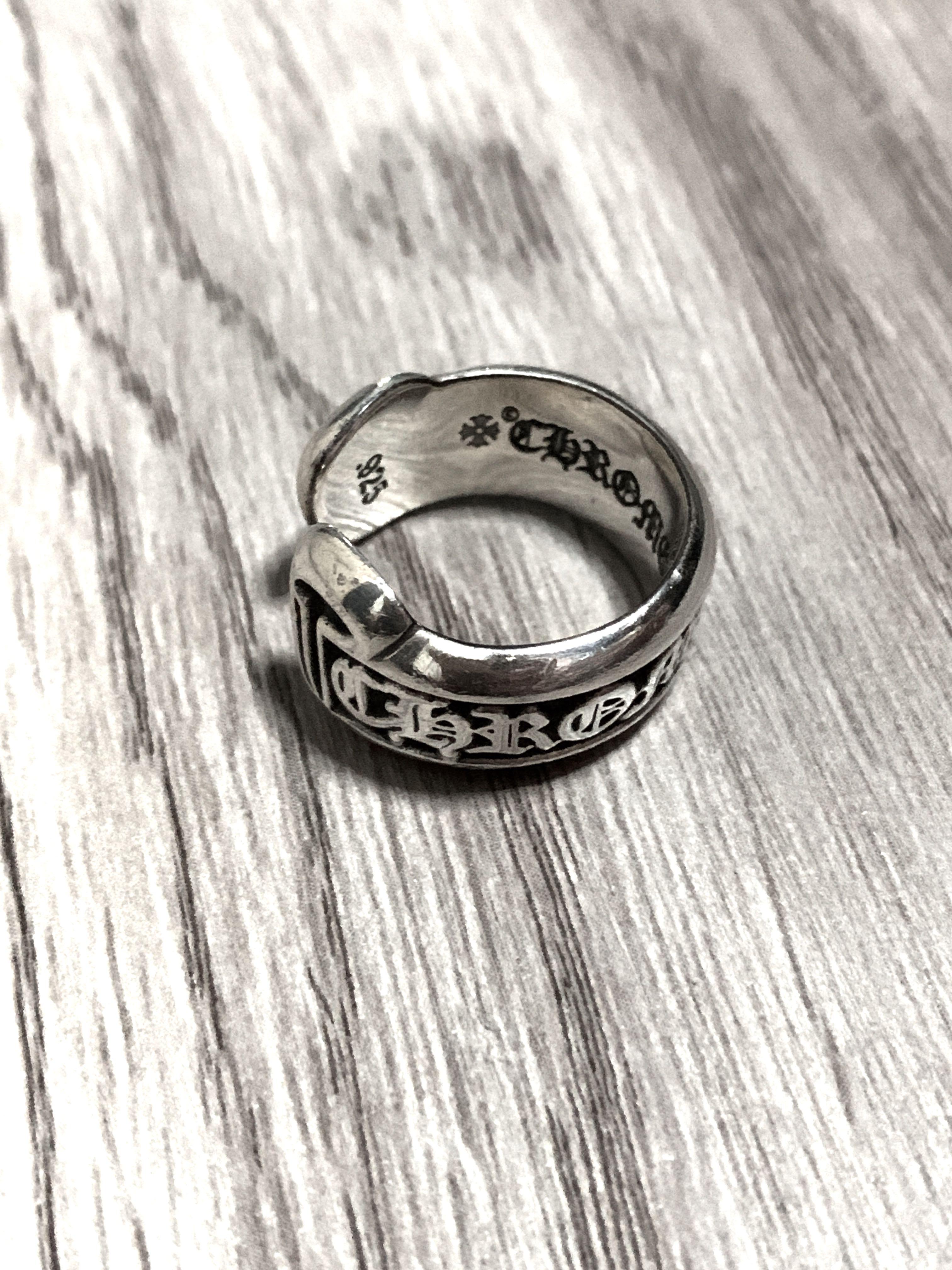 Chrome Hearts Scroll Label Ring Size 8, Hobbies & Toys, Stationery ...