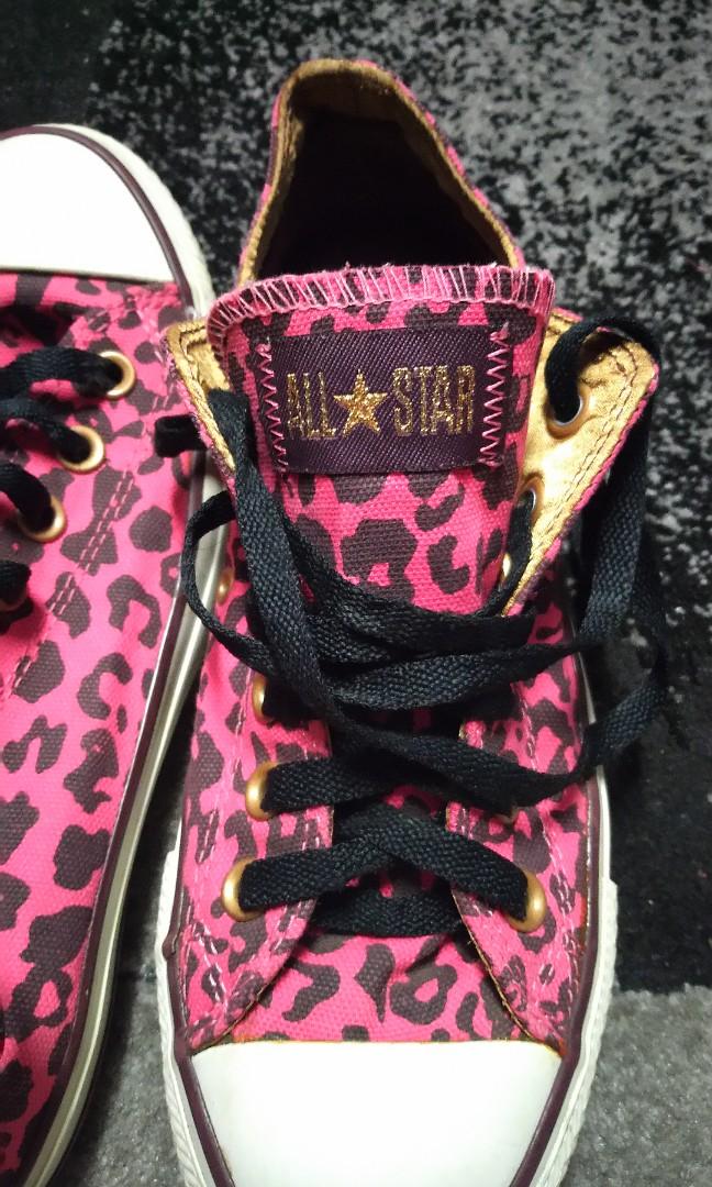 Pink leopard converse womens outlet