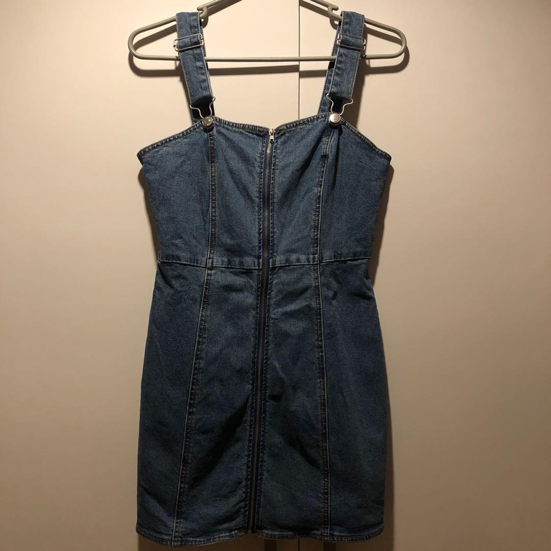 Forever21 Denim Overalls Dress Women S Fashion Clothes Dresses Skirts On Carousell