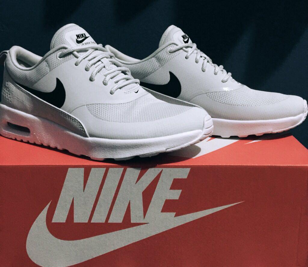 REPRICED. Nike Air Max Thea Womens Pure Platinum White Black Shoes