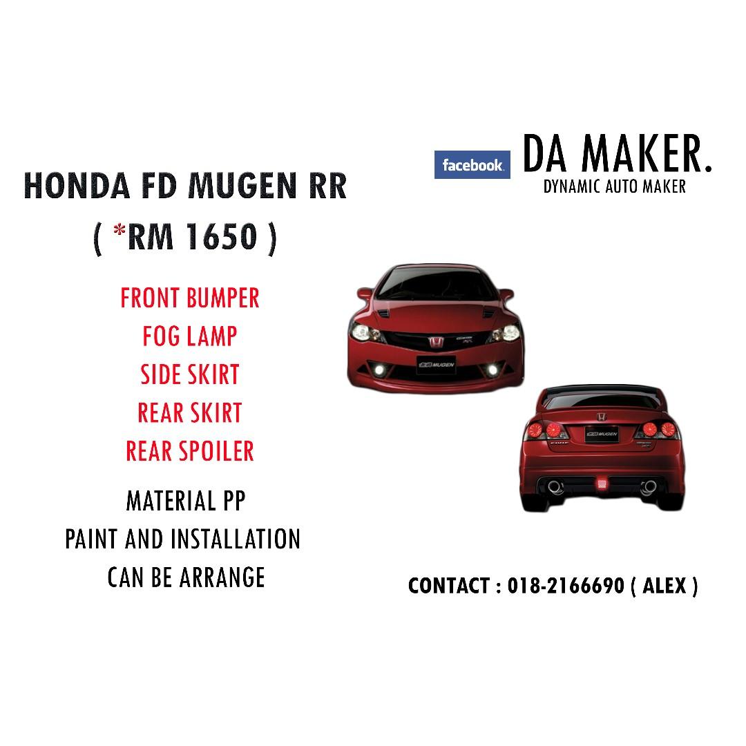 Honda Civic Fd Mugen Rr Bodykit Pp Auto Accessories On Carousell