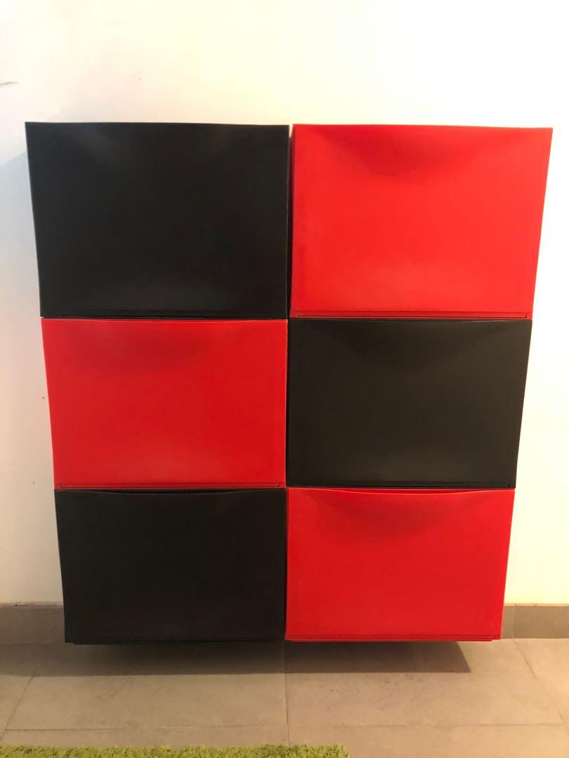 Ikea Plastic Wall Mounted Storage Cabinets Furniture Shelves Drawers On Carousell